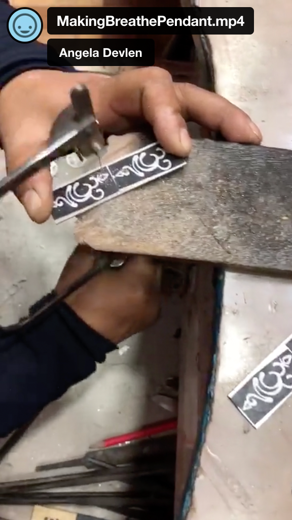 Load video: Dambar in action making the Breathe pendant